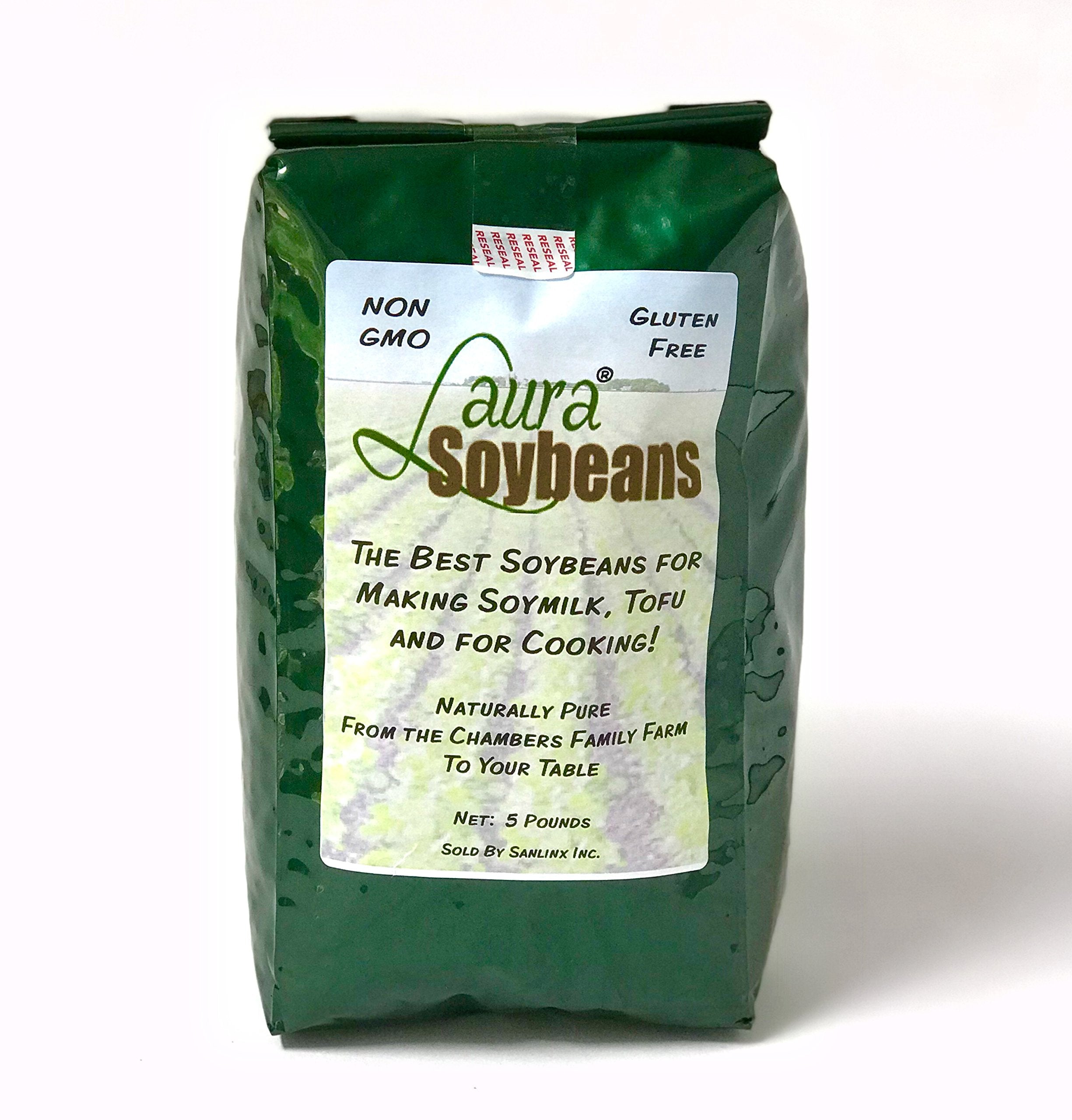 SoyaJoy Laura Soybeans in fresh new-crop packaging for homemade soy milk.