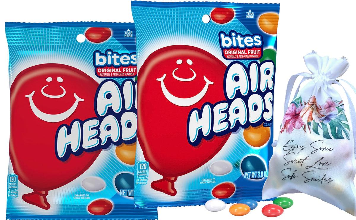 Soko Smiles AirHeads Fruit Bites two bags, ideal party candy.