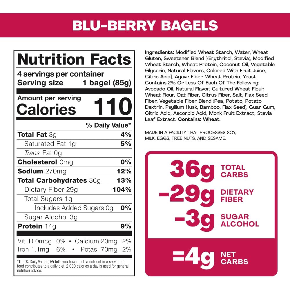 Sola Blu-Berry bagels cross-section reveals fluffy crumb perfect for toppings.