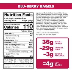 Sola Blu-Berry bagels cross-section reveals fluffy crumb perfect for toppings.