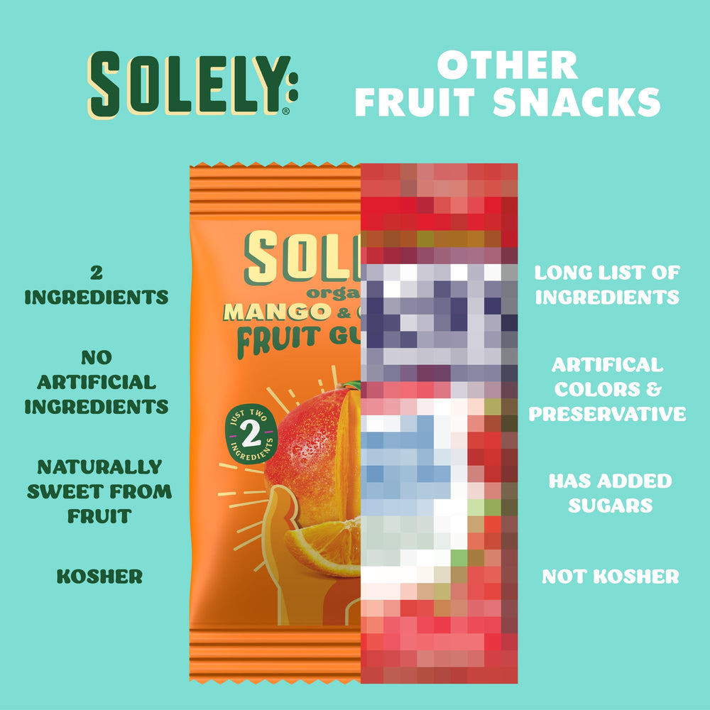 SOLELY farm-fresh organic fruit concept emphasizing sustainable sourcing