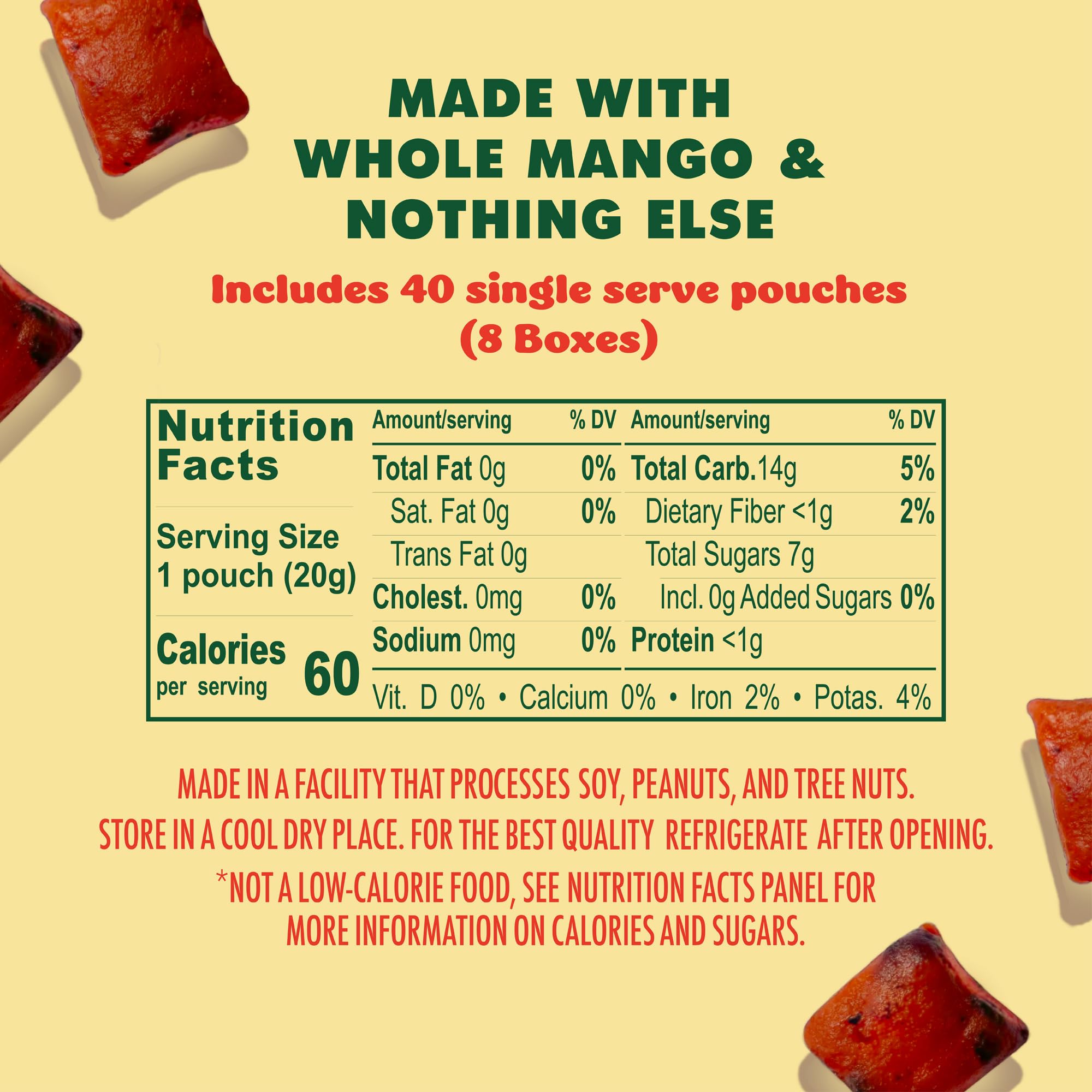 Solely Organic Mango Gummies with five individually wrapped servings per box for lunchboxes.