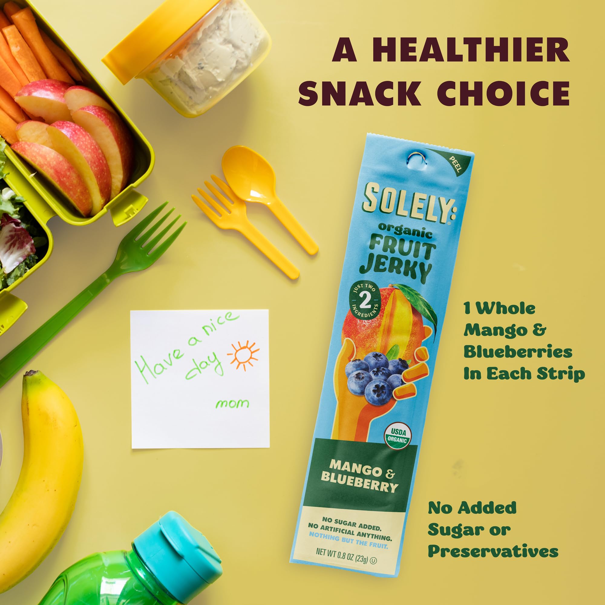 SOLELY Single-Serve Packaging, perfect for portion control on the go.