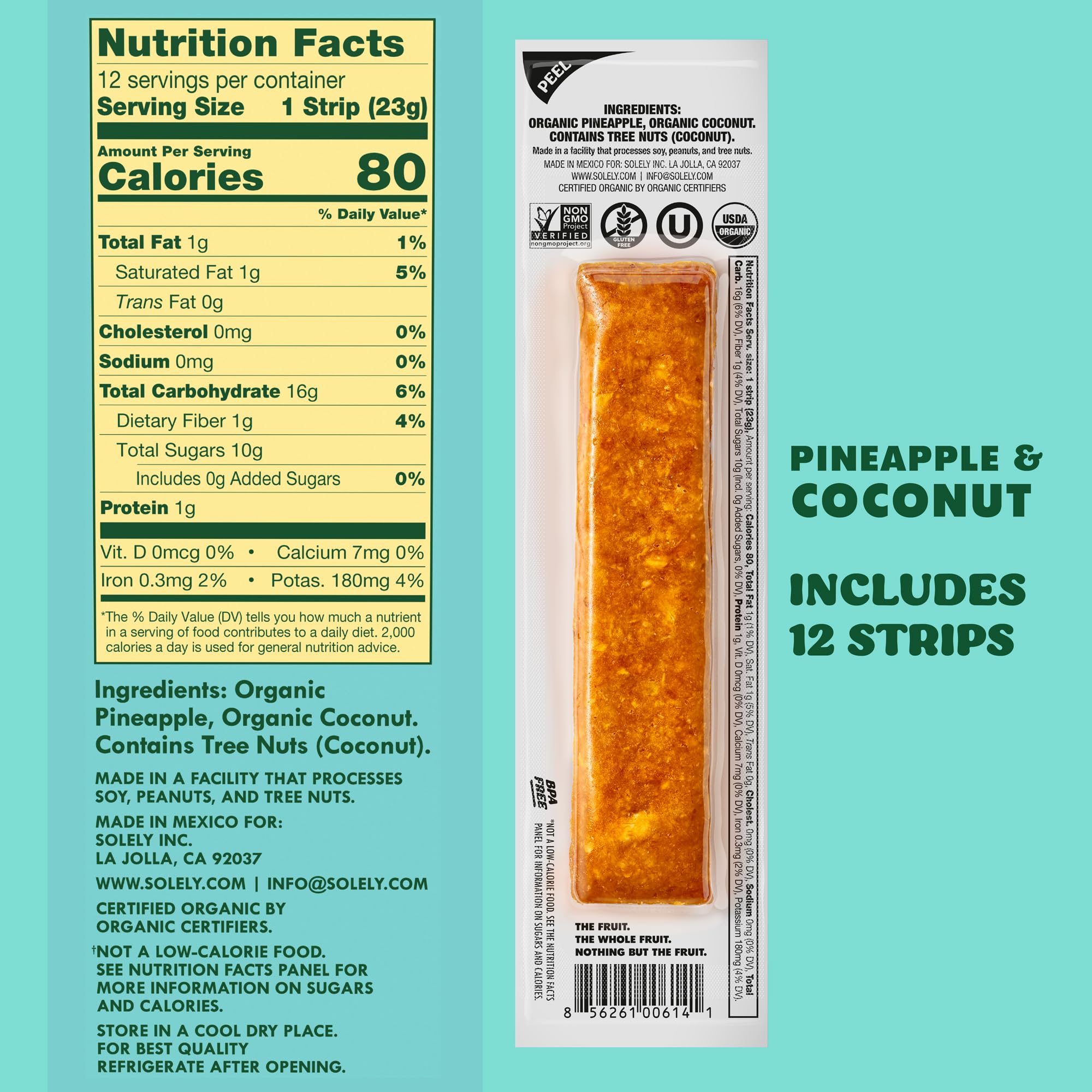 Solely twelve individually wrapped strips for busy days