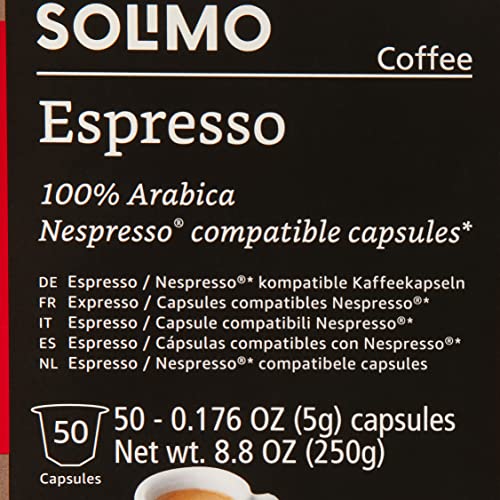 Solimo Amazon Brand offers affordable, reliable espresso capsules.