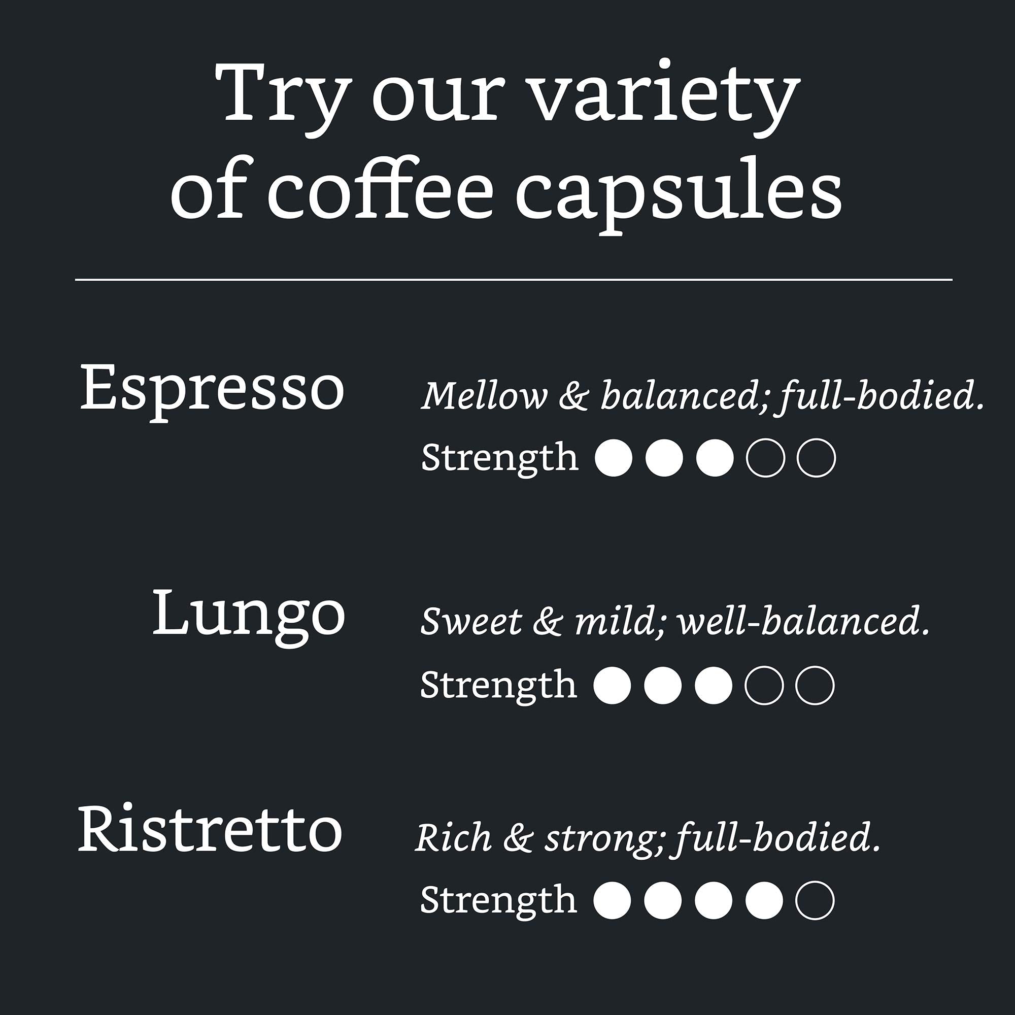 Solimo 100% Arabica blend provides a smooth, full-bodied espresso.