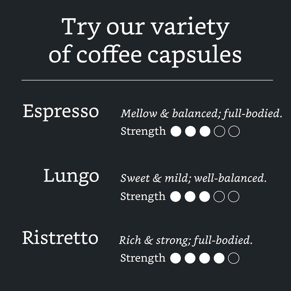Solimo 100% Arabica blend provides a smooth, full-bodied espresso.