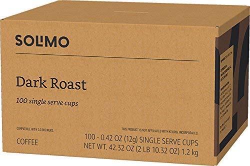 Solimo pods compatible with Keurig 1.0 and 2.0 brewers.