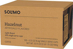 Solimo Hazelnut pods brewing an 8 oz cup for balance