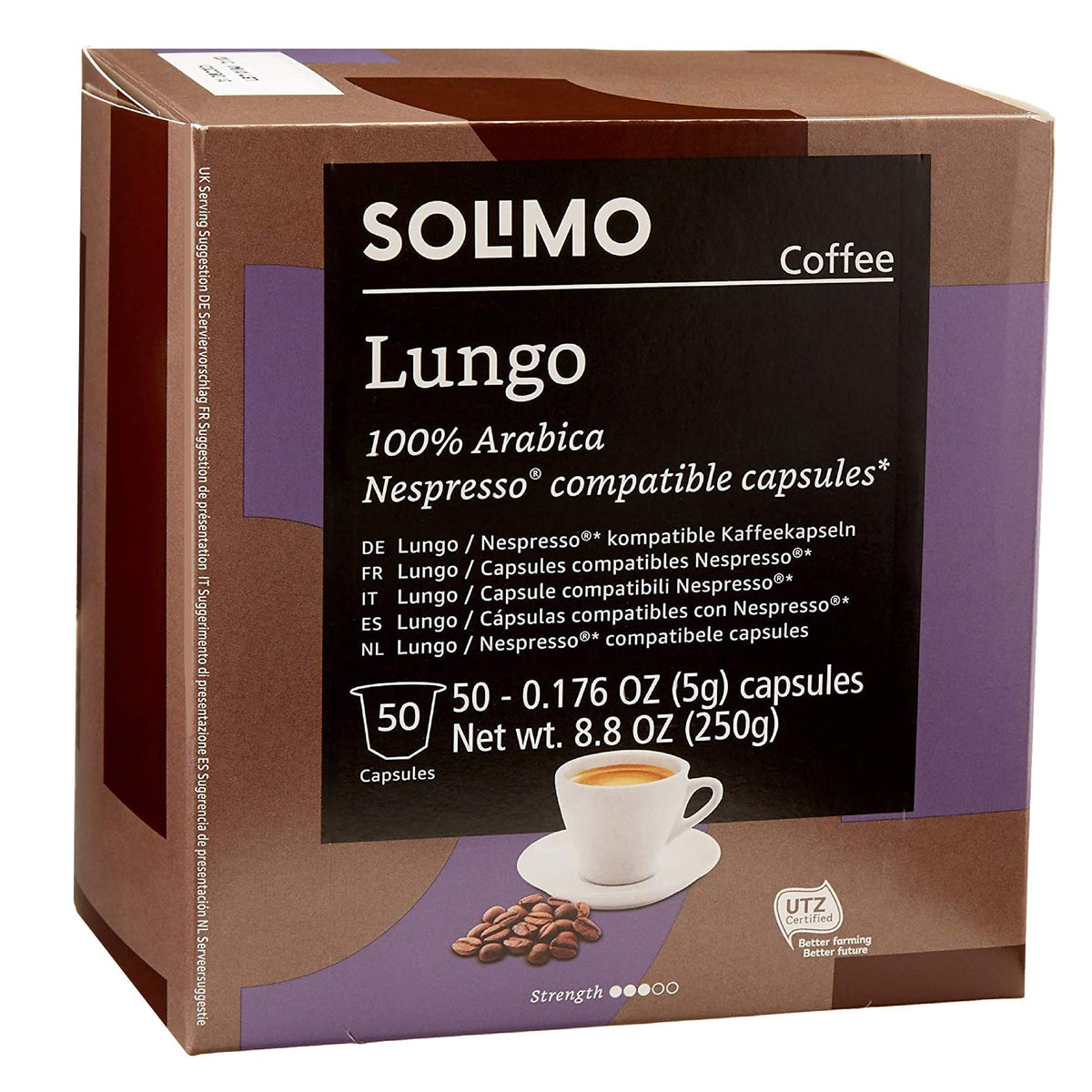 Solimo Lungo capsules pack 50 deliver balanced morning coffee