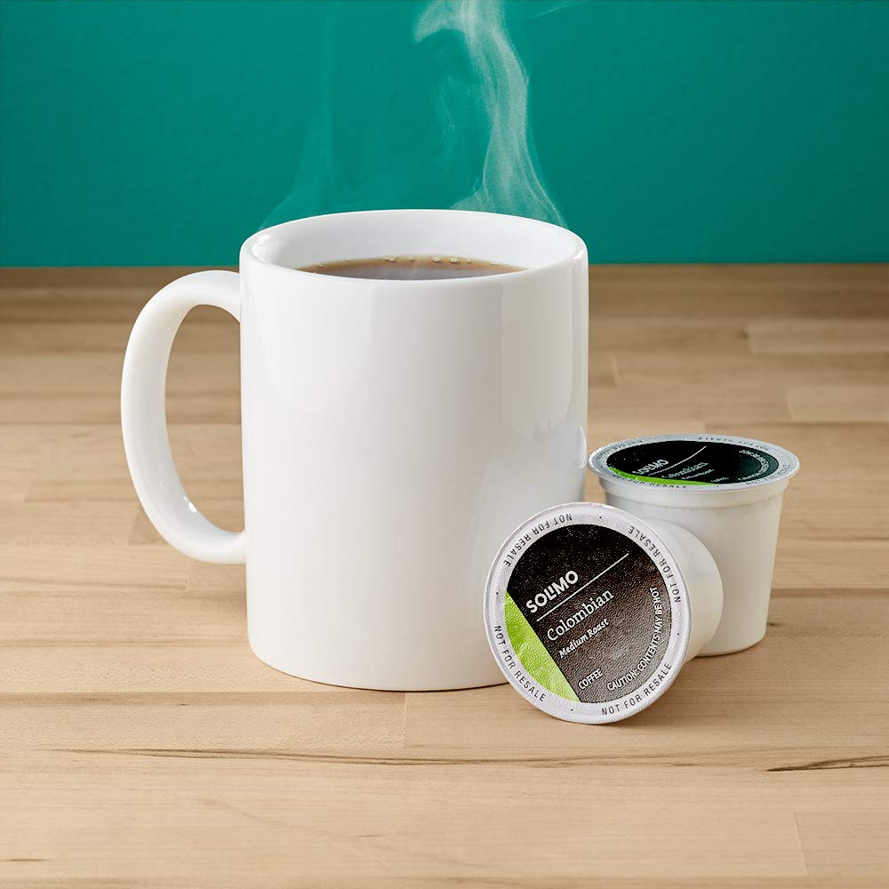 Solimo medium roast Arabica pods with a floral aroma.