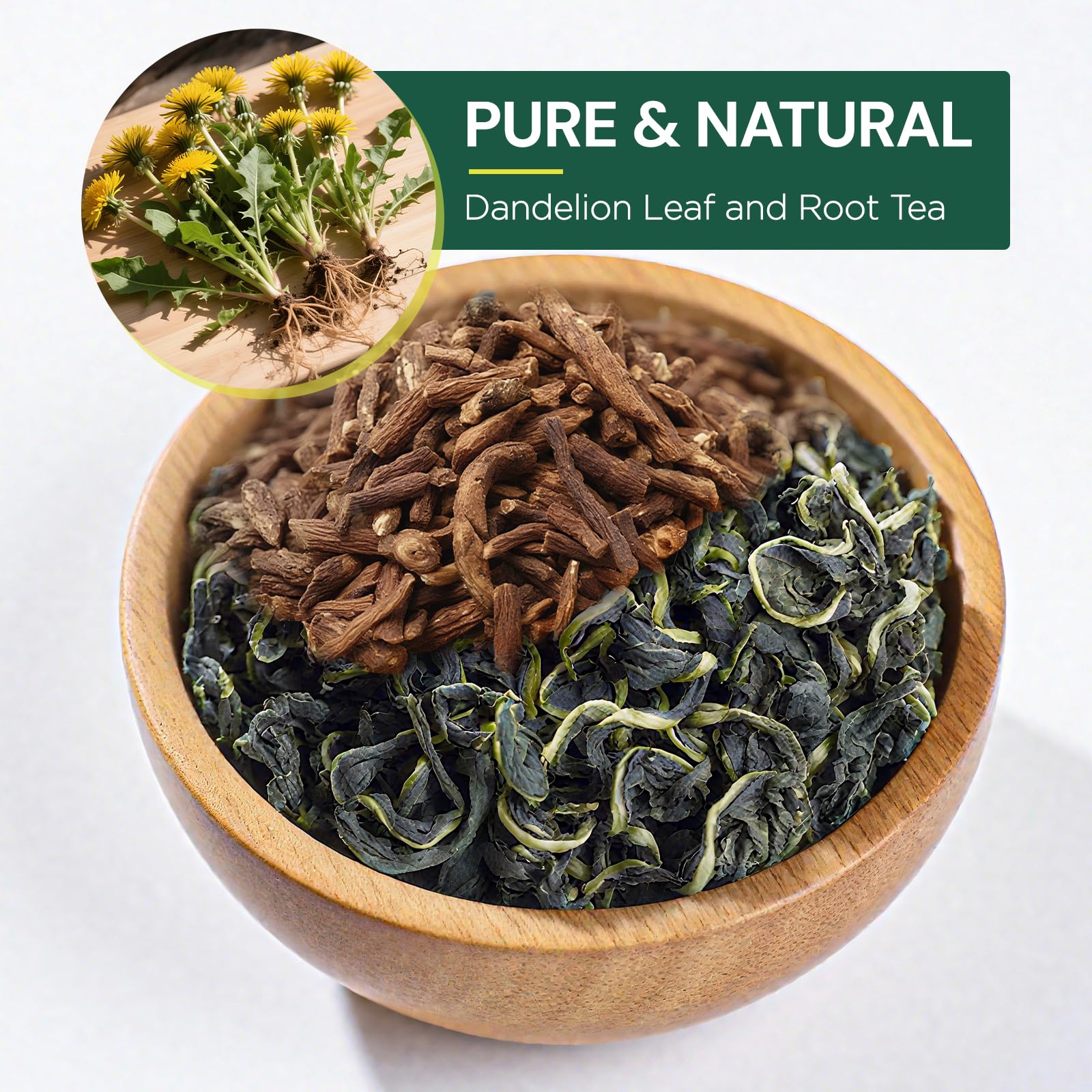Solisleaf Dandelion Tea Bag packaging box, additive-free detox choice