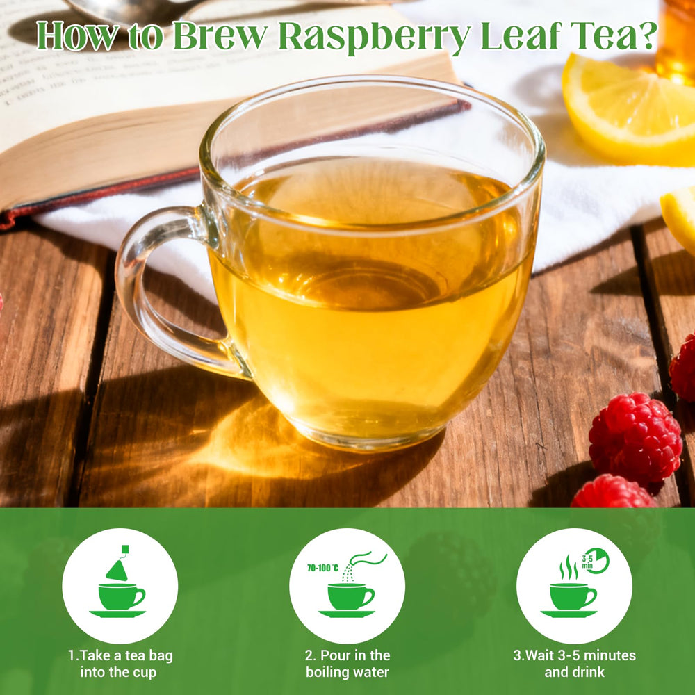 Steeped Solisleaf Raspberry Leaf Tea ready to enjoy a caffeine-free moment