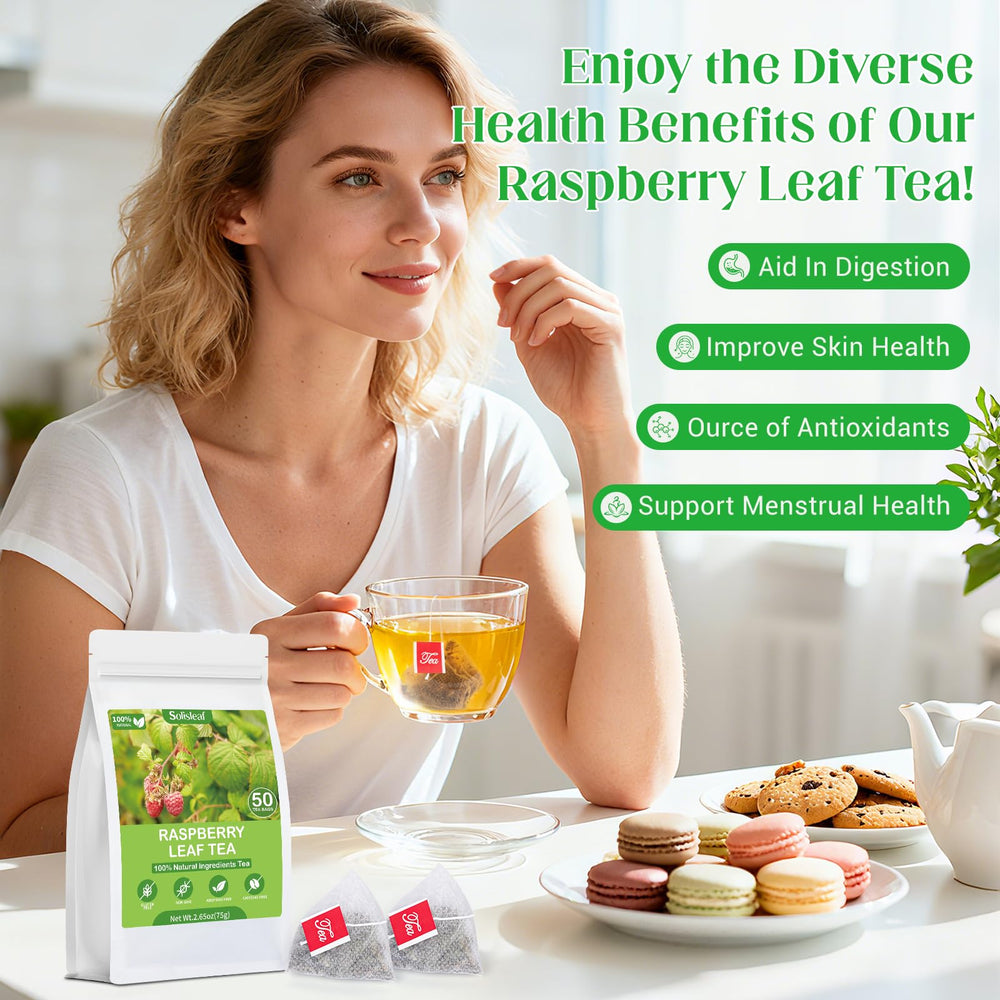 Dried raspberry leaves for Solisleaf tea with natural antioxidants