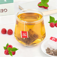 Solisleaf Raspberry Leaf Tea packaging featuring non-GMO and sugar-free notes