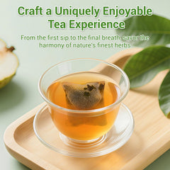 Solisleaf soursop tea iced glass with a refreshing, calming finish.
