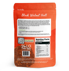 Close-up of Solo Therapy Black Walnut Hull Tea cut and sifted texture for easy infusion