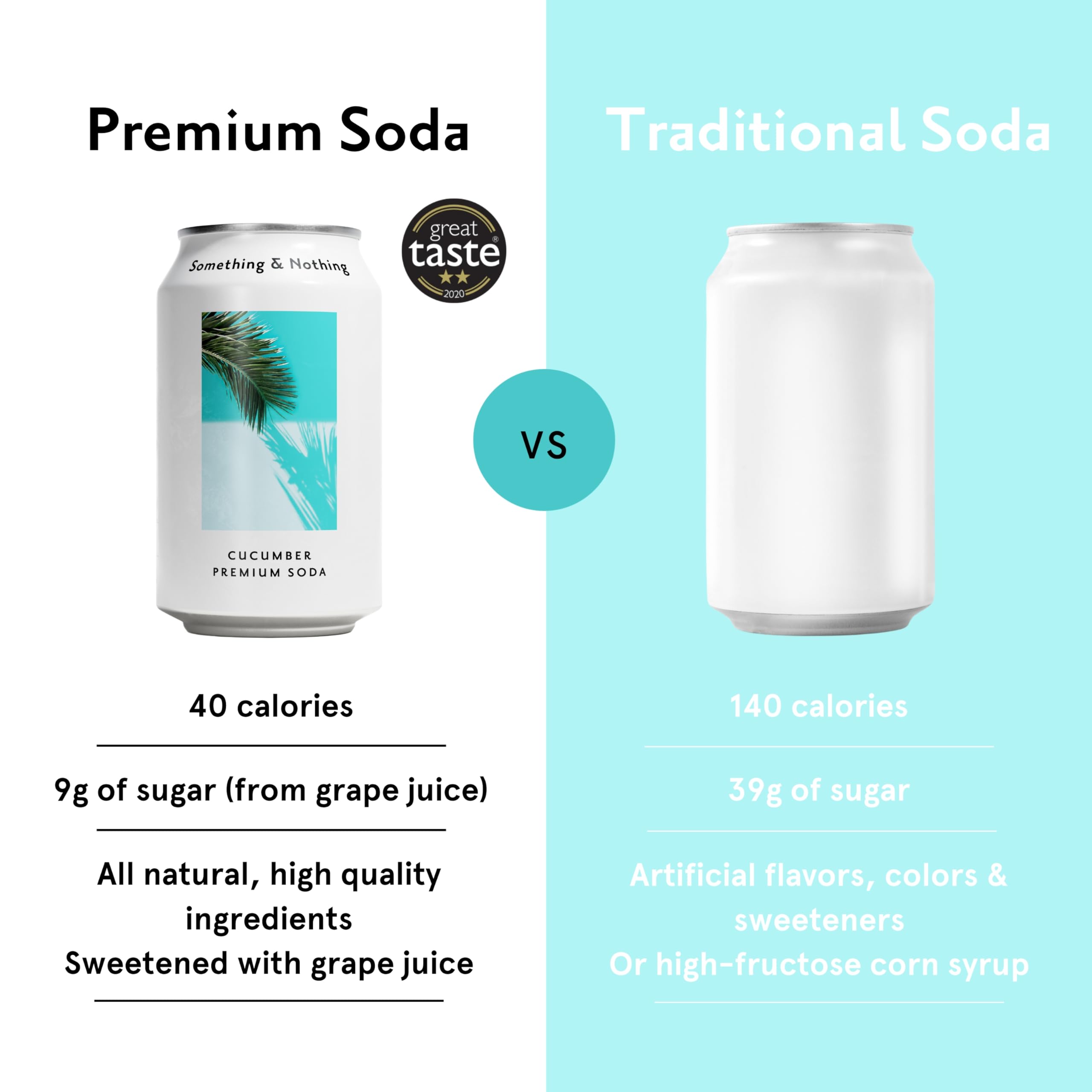 Something & Nothing cucumber sparkling water glass with bubbles, ideal for a refreshing sip.