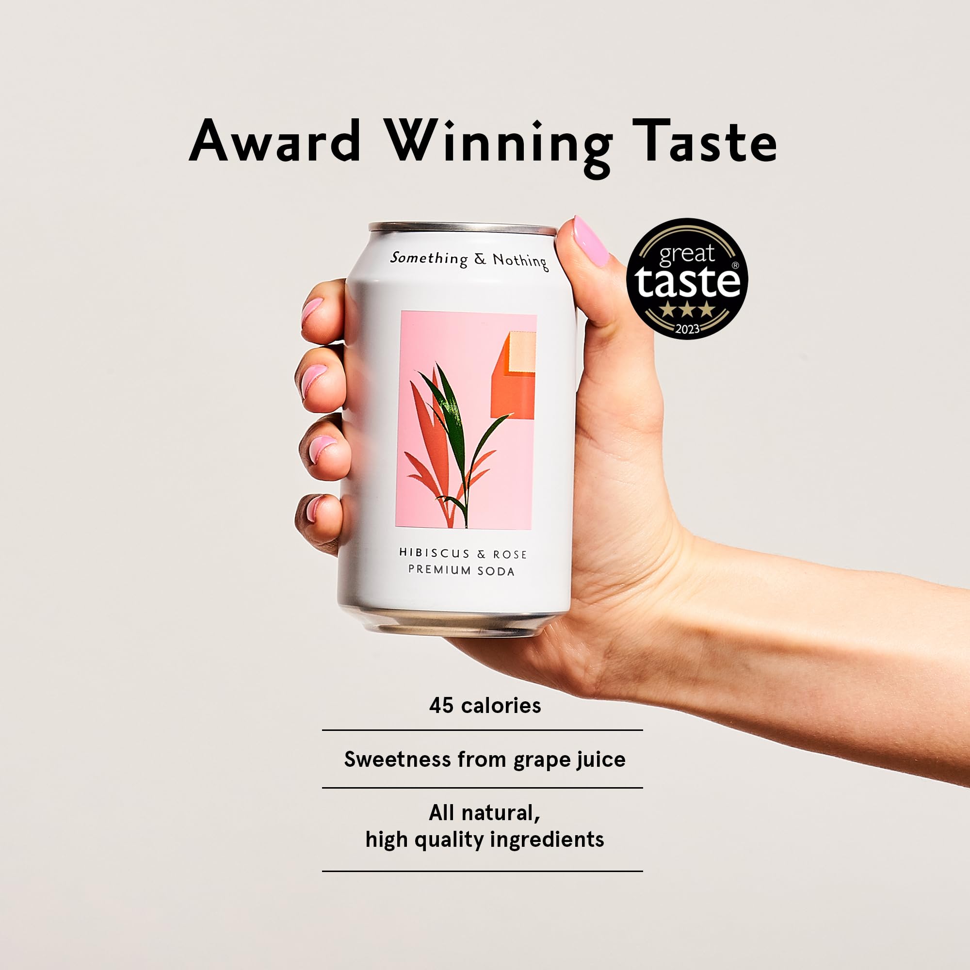 Something & Nothing hibiscus-rose sparkling water pour, perfect mixer or drink.