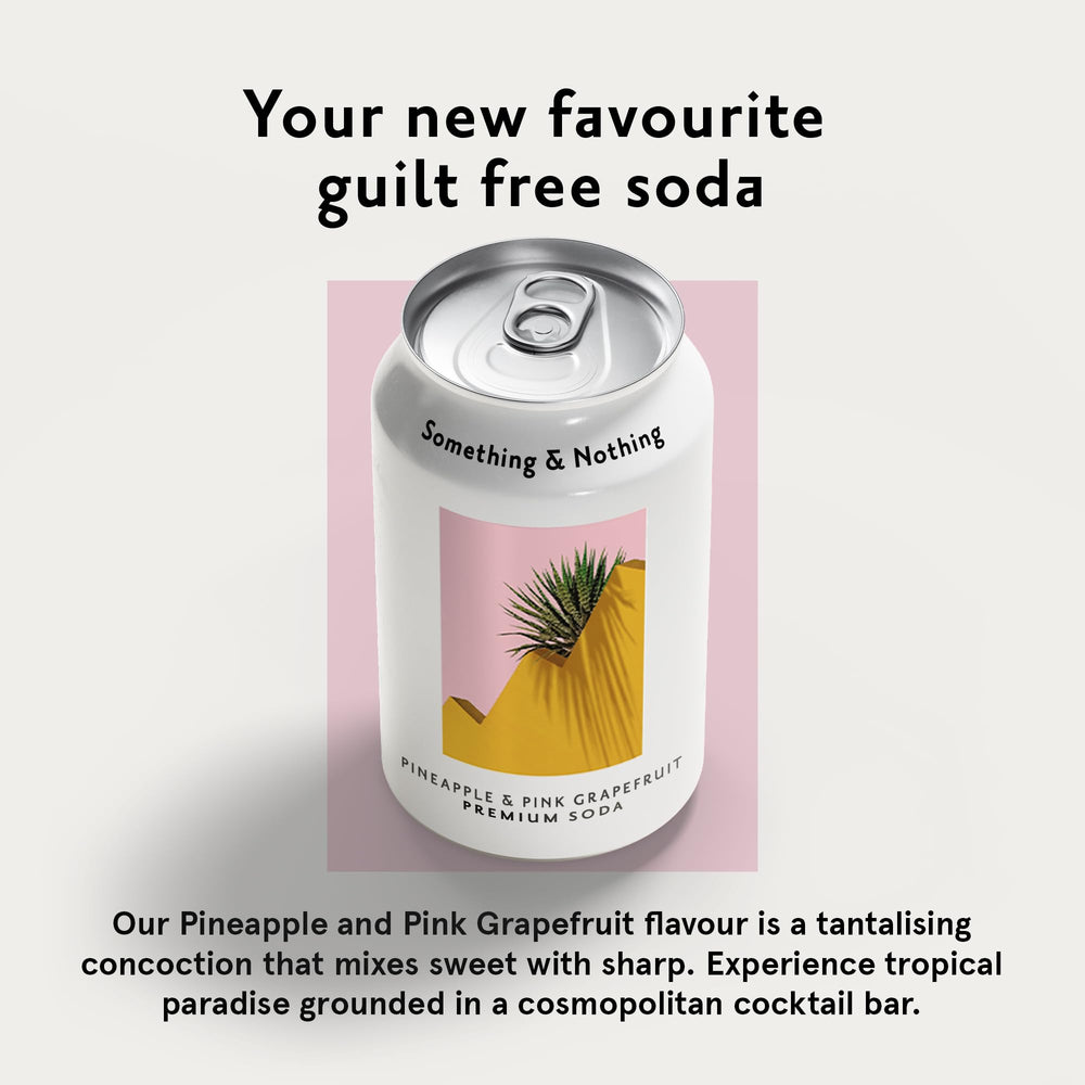 Something & Nothing lightly carbonated sparkling water can for easy on-the-go refreshment