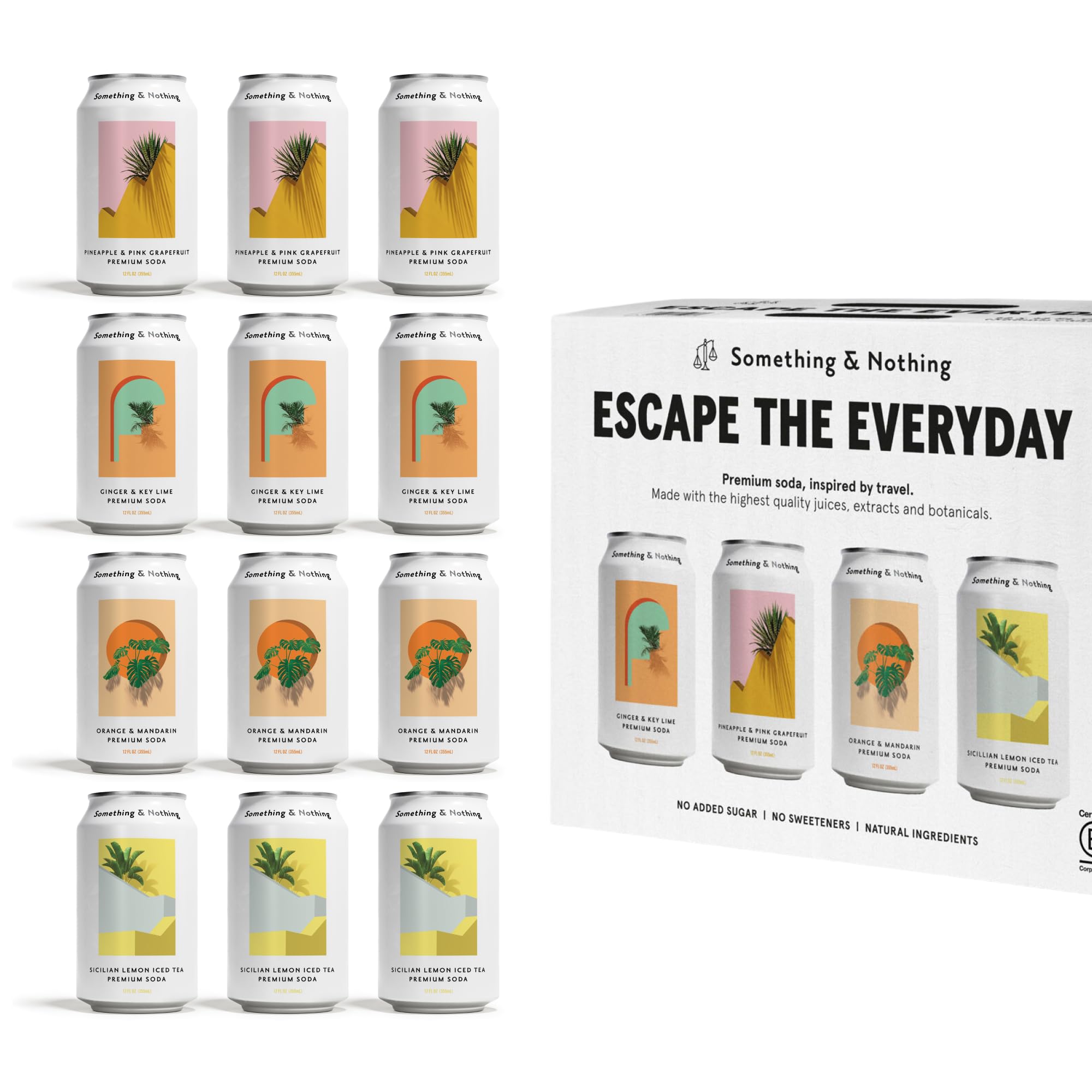 Something & Nothing orange-mandarin sparkling water for bright, on-the-go refreshment.