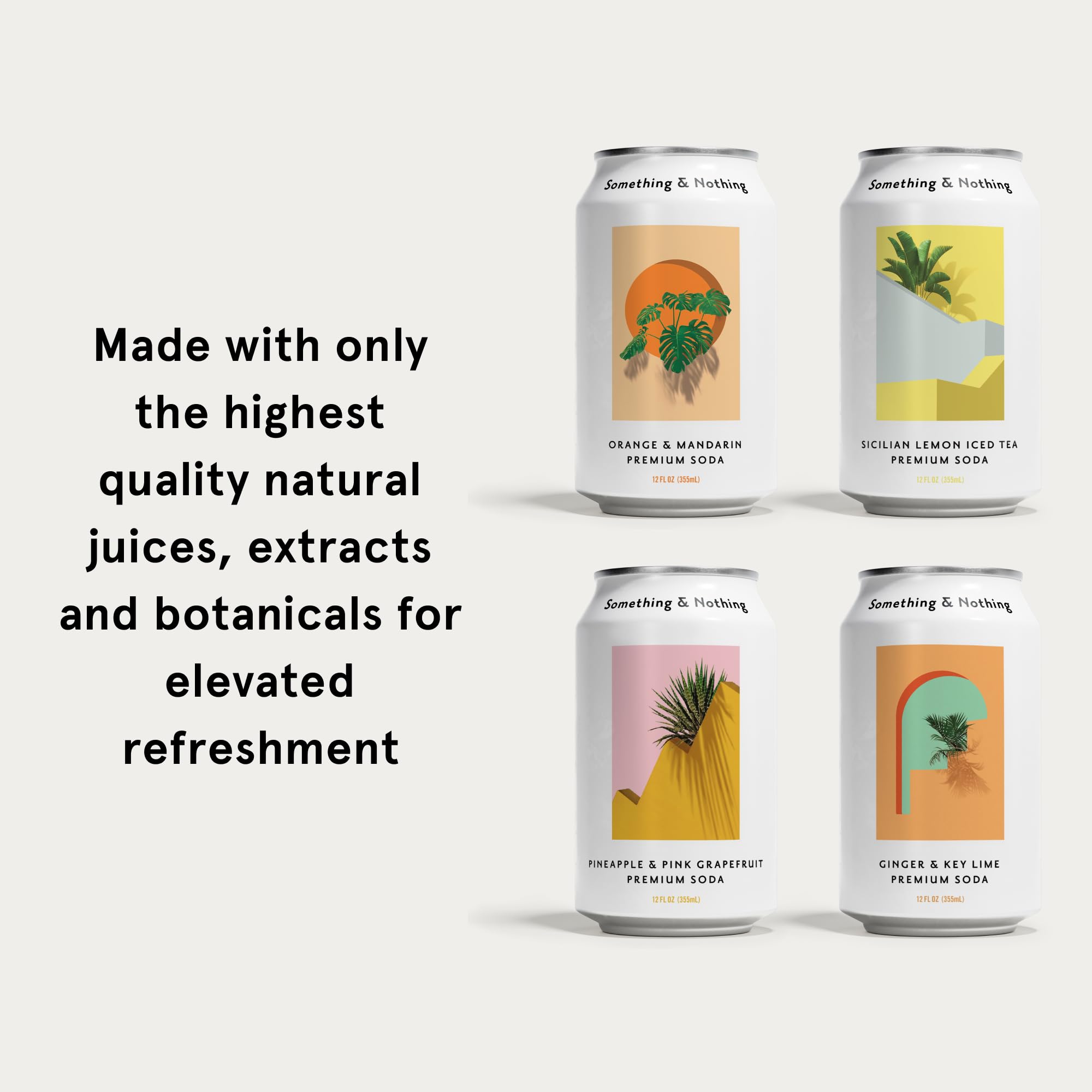 Something & Nothing pineapple-pink-grapefruit sparkling water with tropical notes and gentle effervescence.