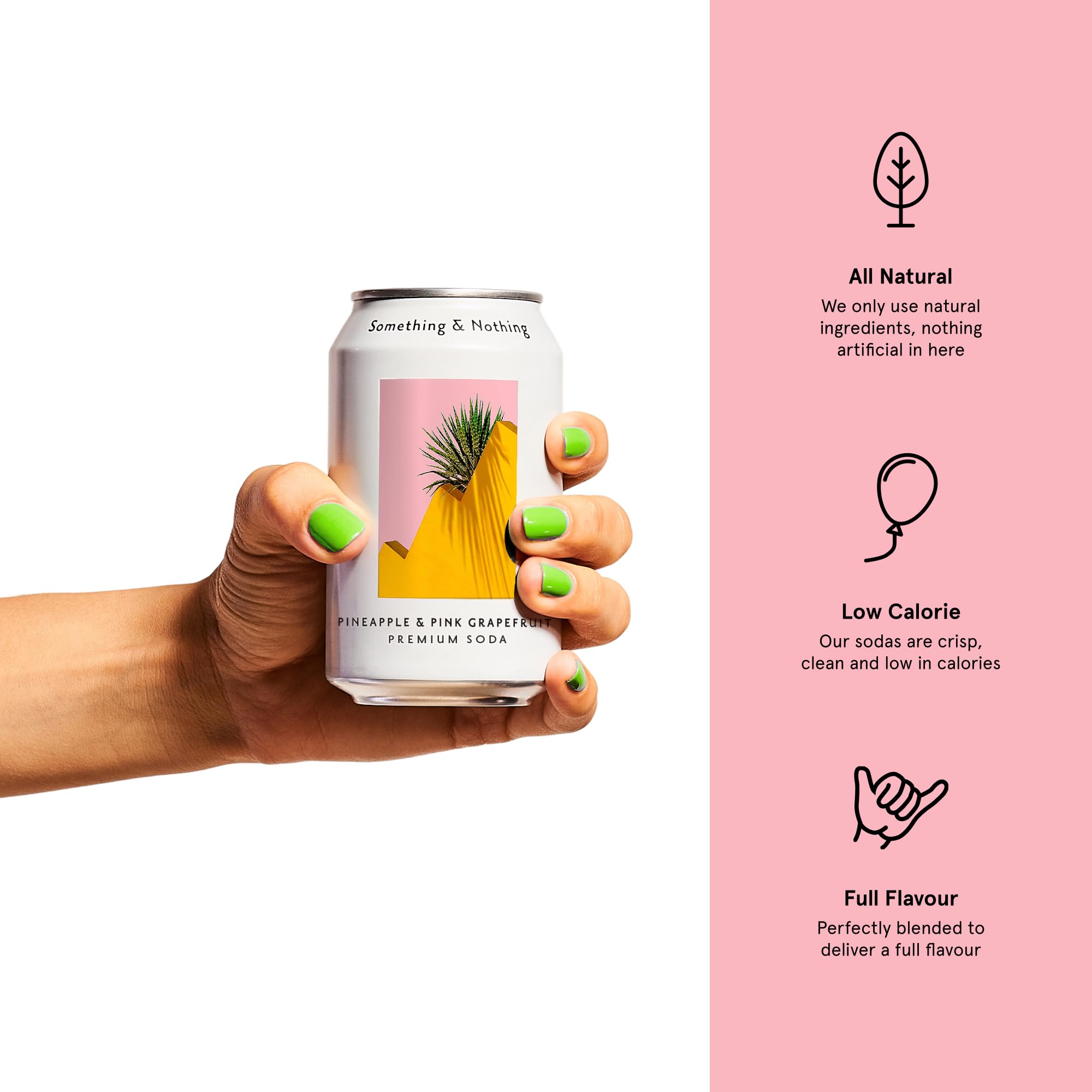 Something & Nothing sicilian-lemon-iced-tea sparkling water with zesty lemon and subtle sweetness.