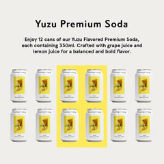 Something & Nothing Yuzu sparkling water label – natural ingredients for cleaner taste.