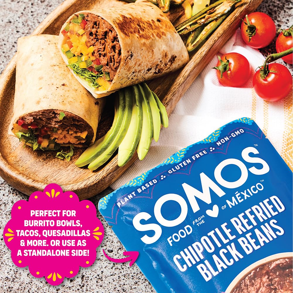 SOMOS refried beans ready for meal-prep lunches and savory sides.