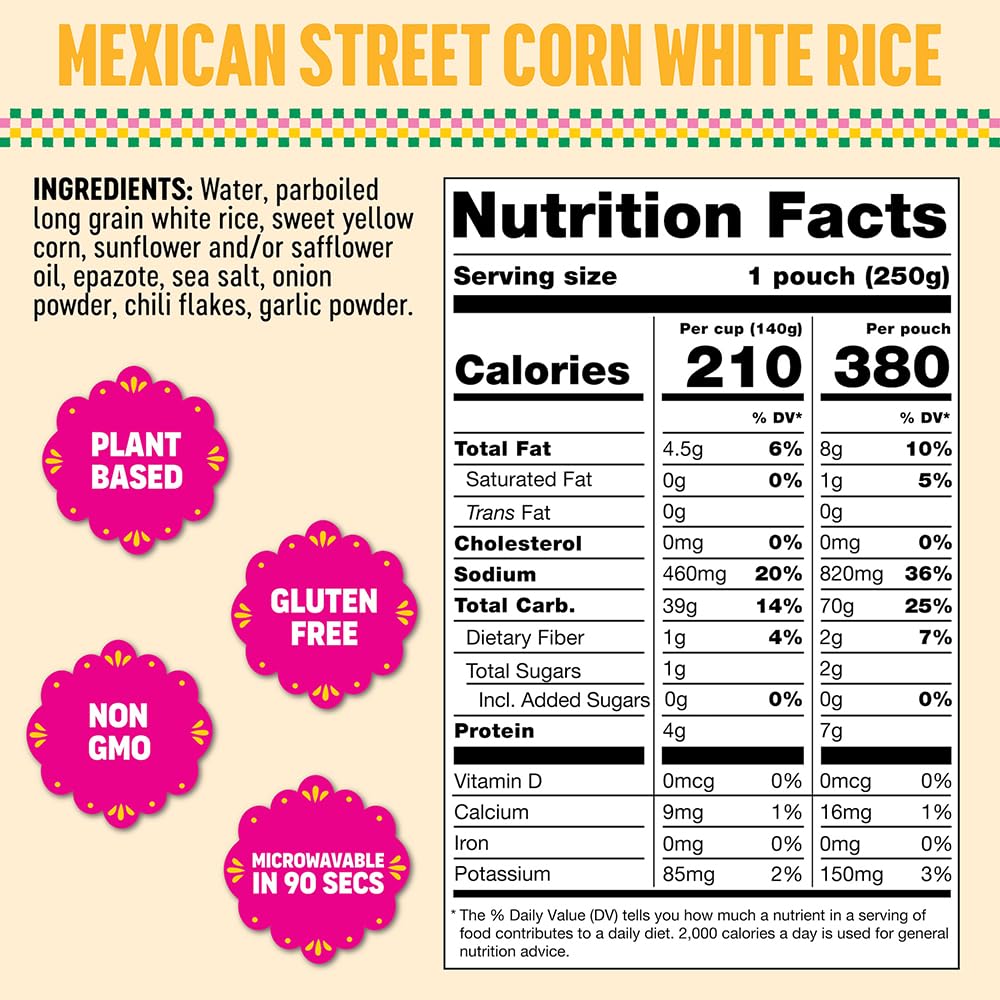 SOMOS Corn White Rice Mexican bowl presents a quick, flavorful meal option.