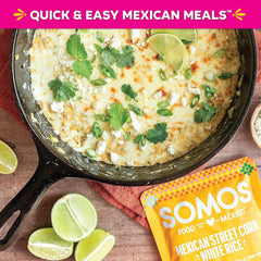SOMOS Corn White Rice Mexican closeup highlights natural color and grain texture.