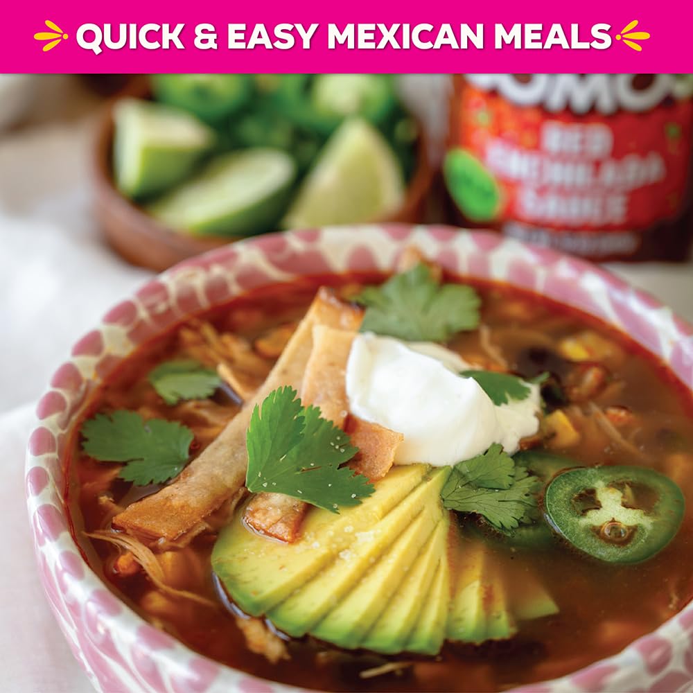 SOMOS red enchilada sauce label closeup noting no high fructose corn syrup