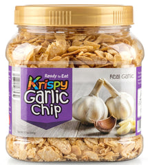 SONAMU Krispy Garlic Chips close-up highlights real garlic slices for authentic flavor.