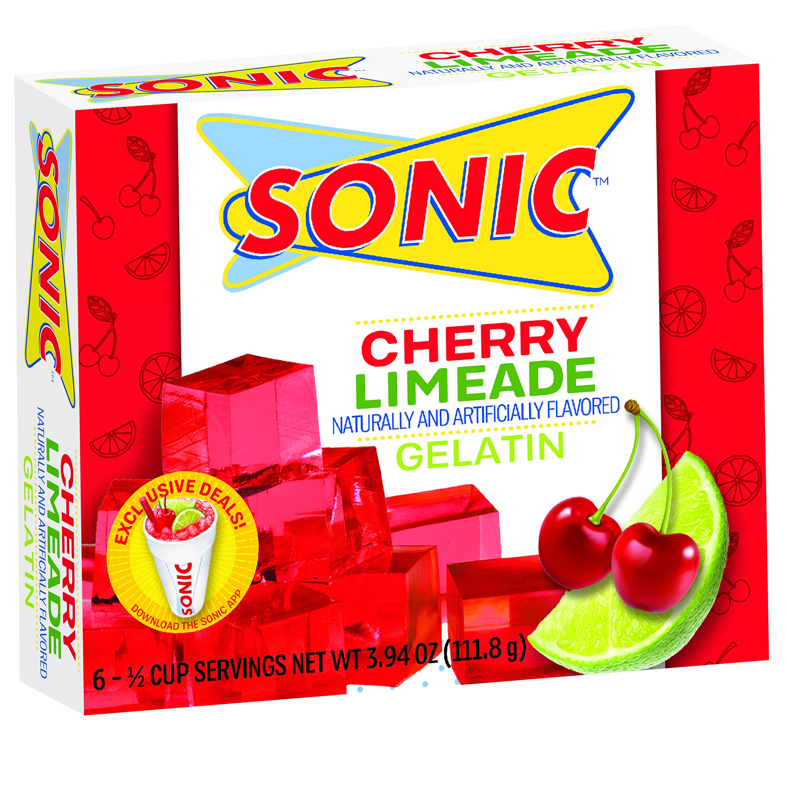 Sonic Gelatin green apple flavor close-up for lunchbox treats