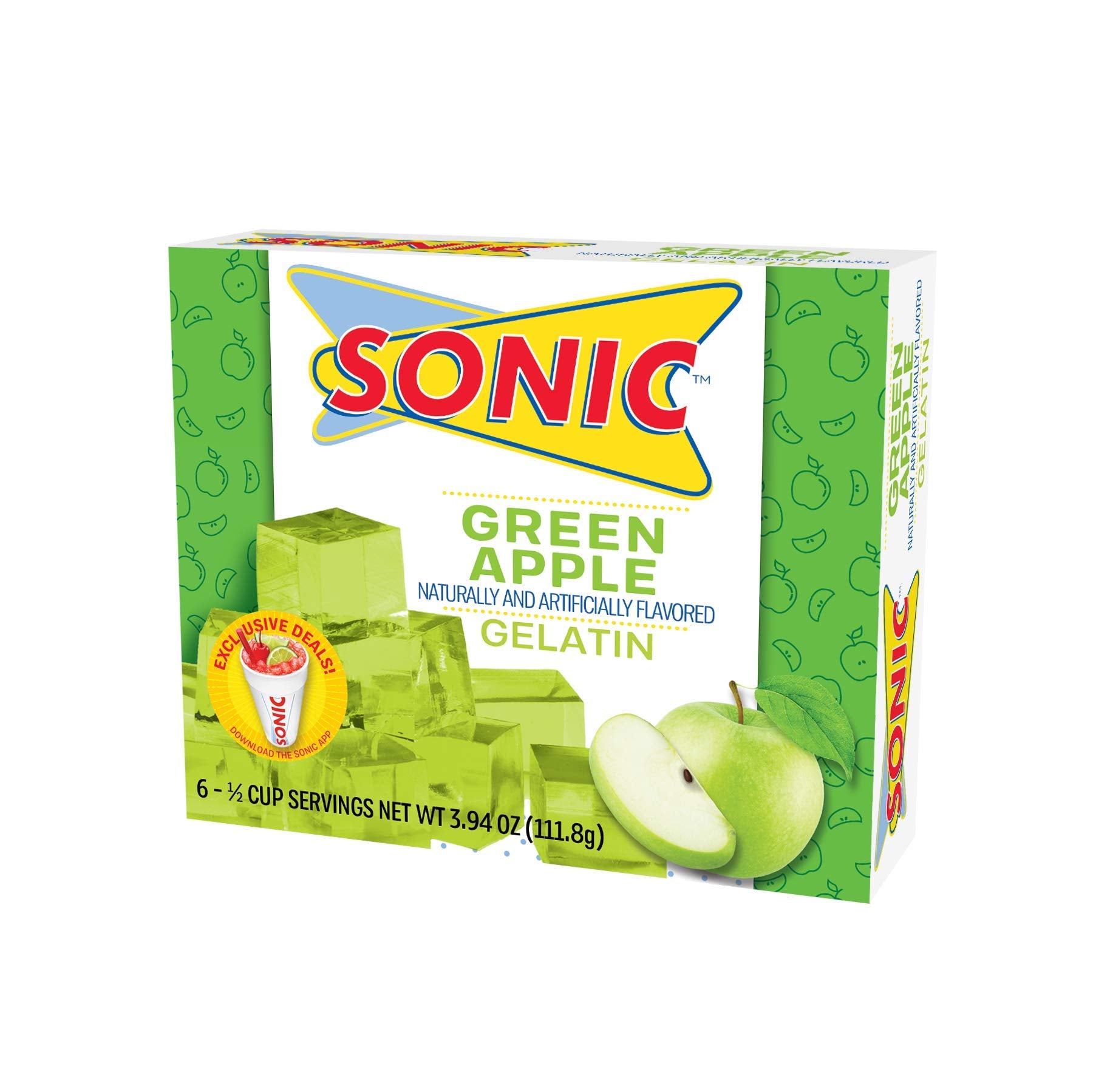 Sonic Gelatin ocean wave flavor shot, vibrant color for party trays