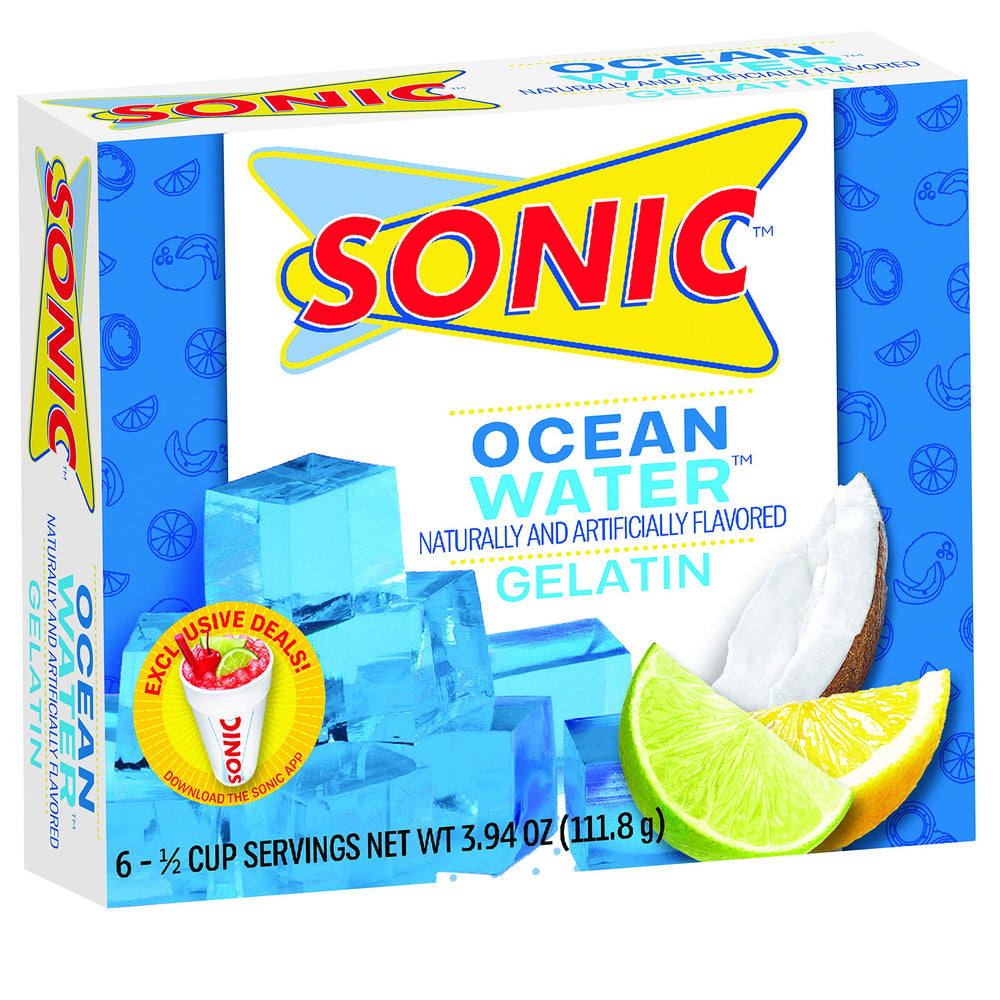 Sonic Gelatin watermelon flavor close-up, refreshing on-the-go snack