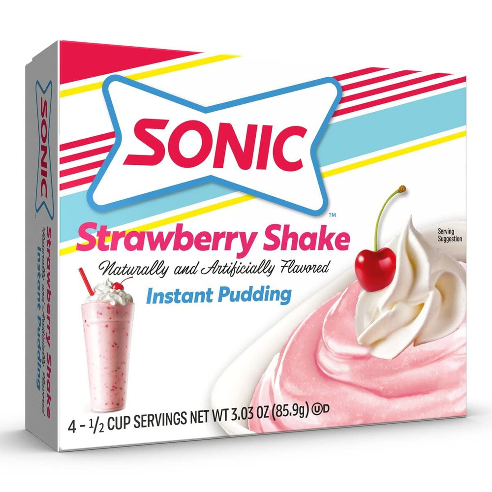 Three-pack Sonic The Hedgehog pudding cups displayed for quick desserts