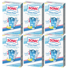 Sonic Singles To Go Ocean Water box front for easy on-the-go hydration.