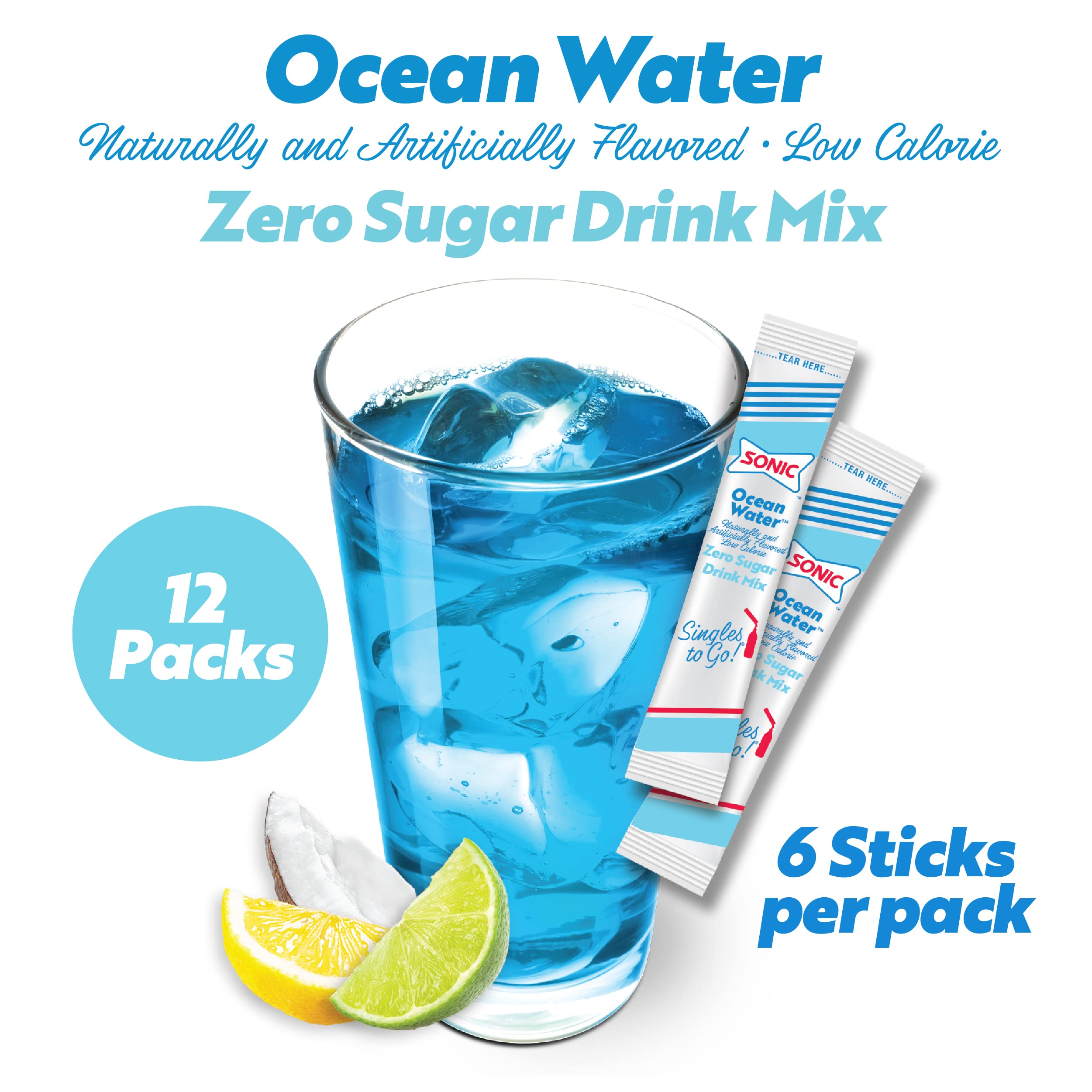 Sonic Singles To Go Ocean Water bundle with six boxes for value.