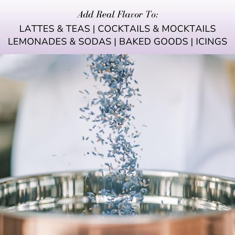 Sonoma Syrup Co lavender syrup glaze on desserts brings subtle sweetness and color.