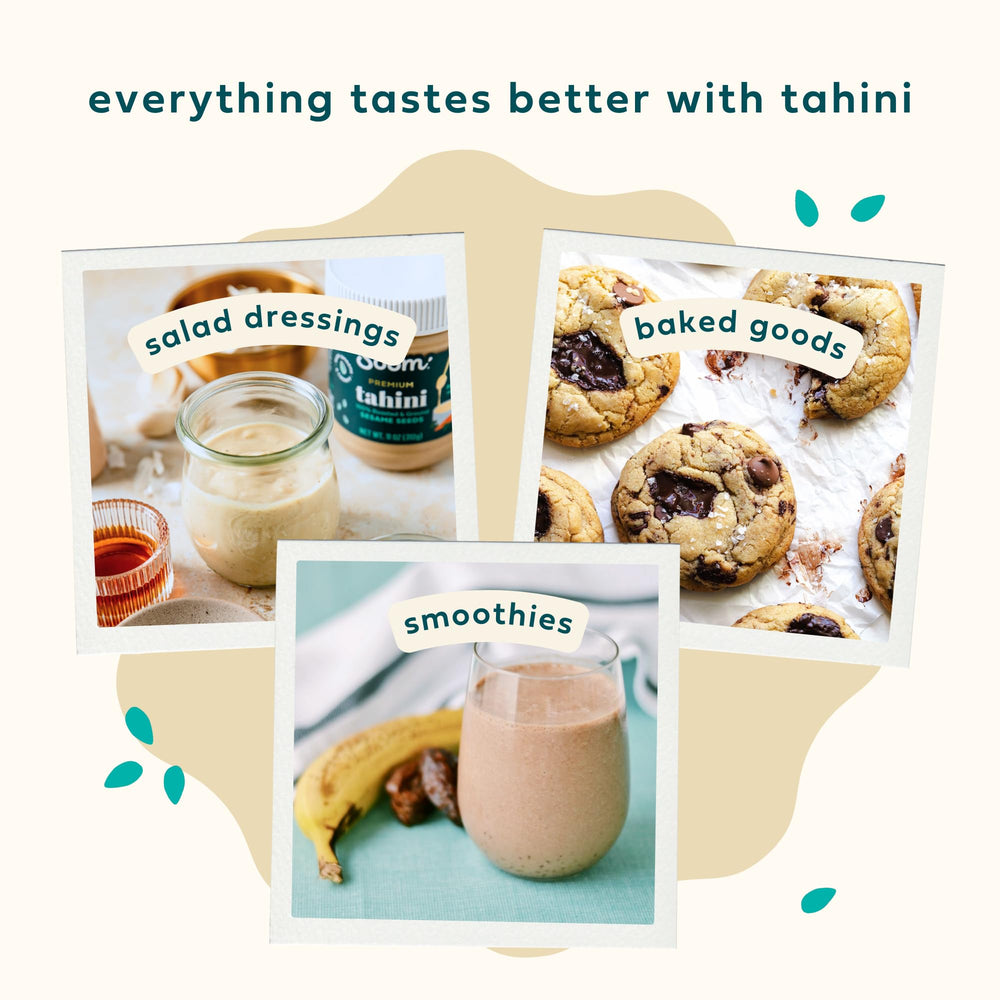 Soom Premium Tahini cooking quick—adds plant-based protein and depth to recipes.