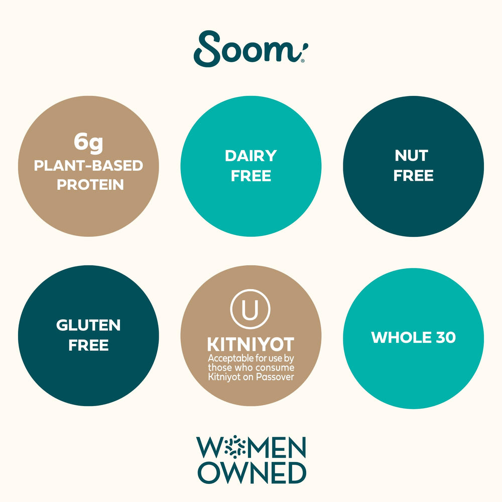 Soom Premium Tahini drizzled as a silky sauce over bowls and grains.