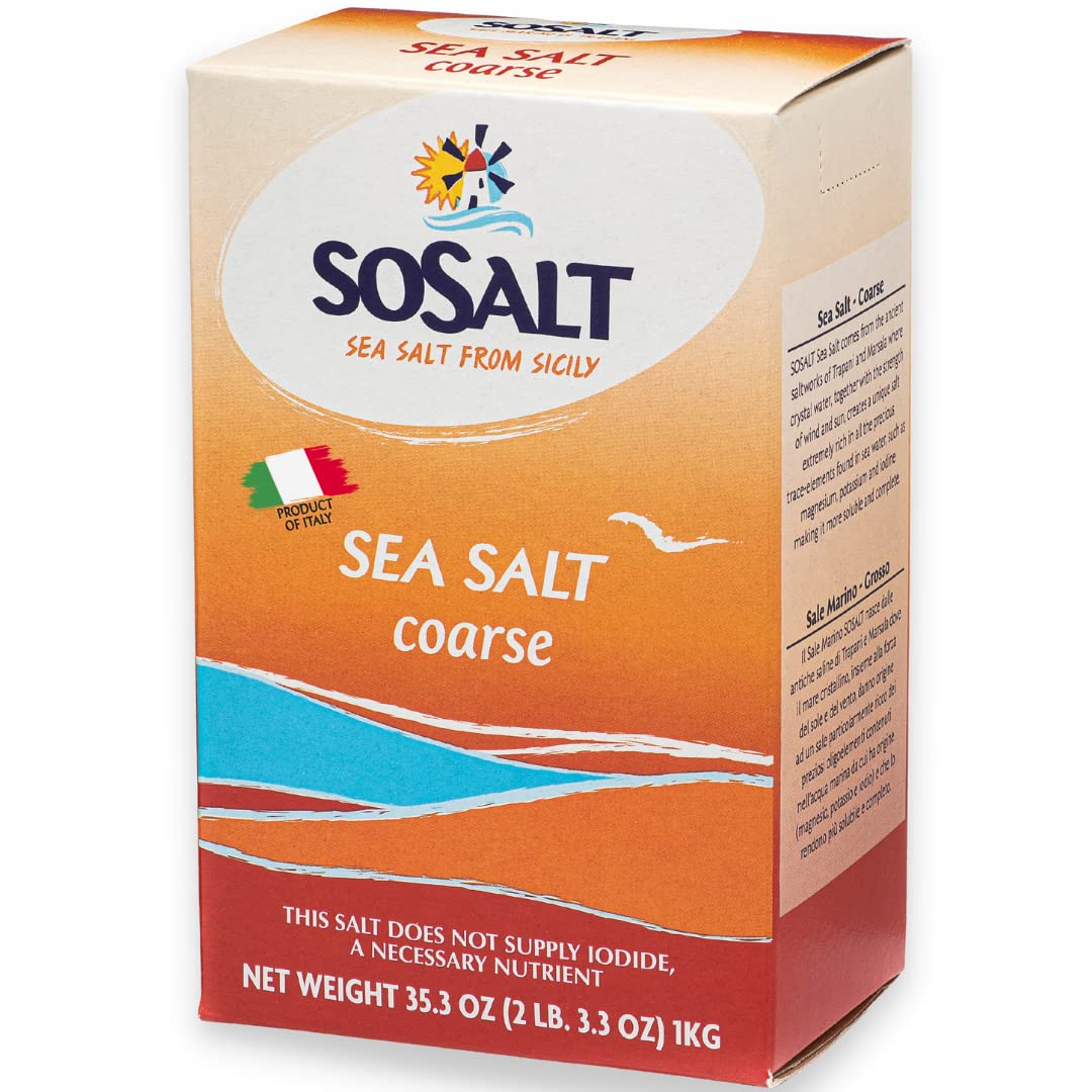 SOSALT Dal Mare di Trapani coarse sea salt bucket for premium seasoning