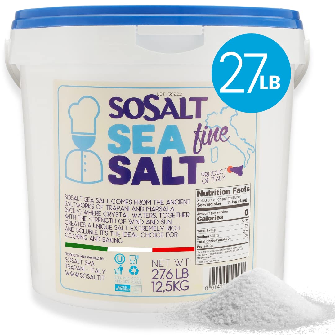 SOSALT Dal Mare Trapani fine sea salt bulk crystals for cooking and seasoning