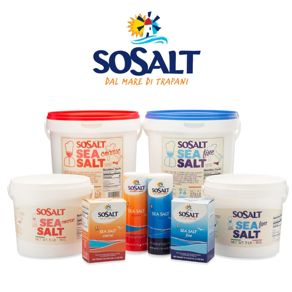 SoSalt Dal Mare Di Trapani five-kilogram packaging keeps salt ready for pro kitchens.