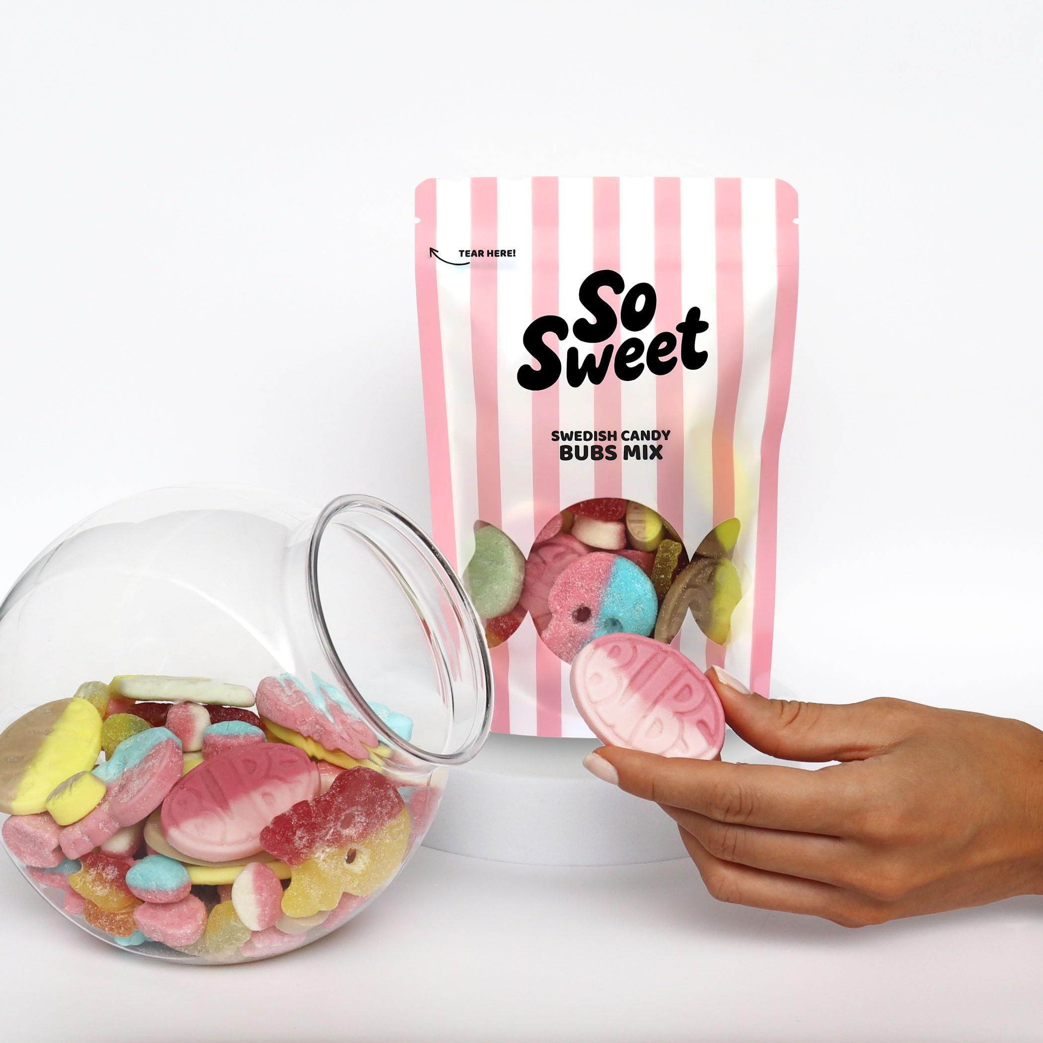 SoSweet Bubs Skull-shaped foam candies, fun texture for trick-or-treat or parties.
