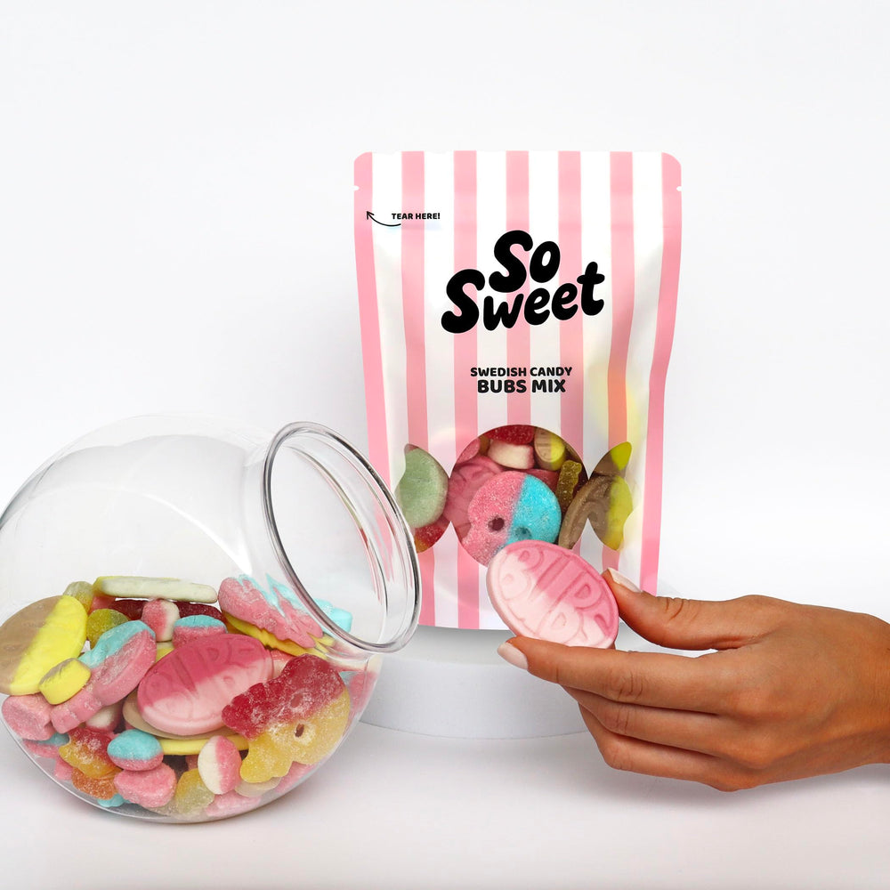 SoSweet Bubs Skull-shaped foam candies, fun texture for trick-or-treat or parties.