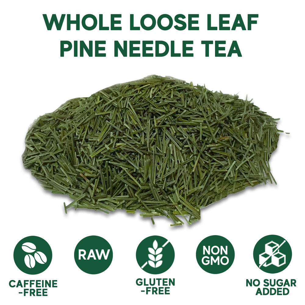 Sou Zen pine needle tea brewing moment in a cup