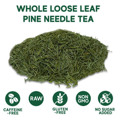 Sou Zen pine needle tea brewing moment in a cup