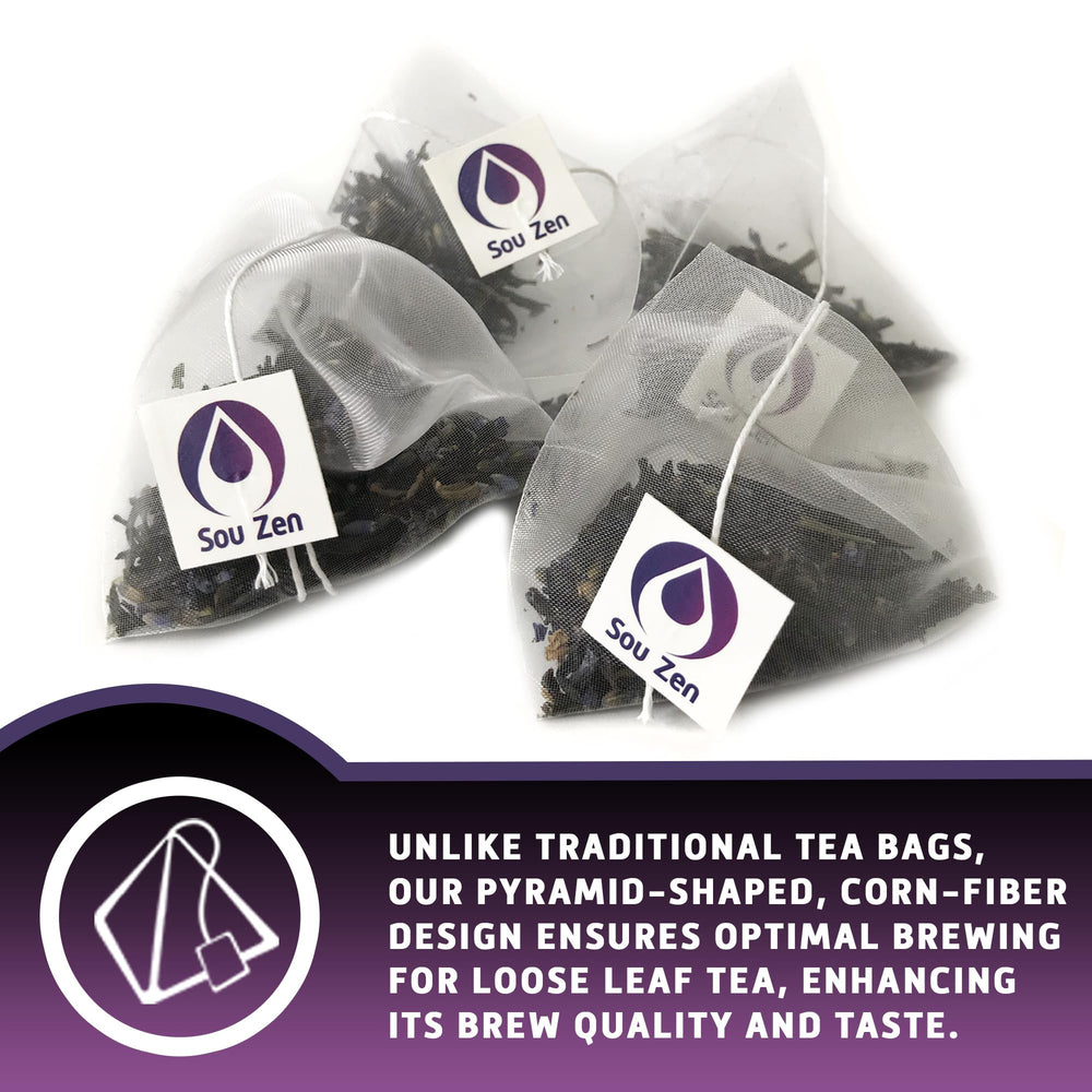 Sou Zen stand-up kraft resealable pouch keeps tea fresh between brews.